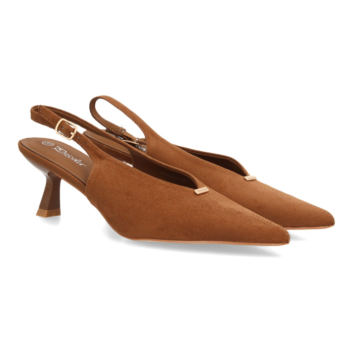 Zapatos slingback elegantes de tacón fino para mujer