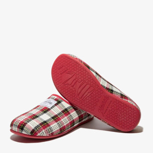 Zapatillas de Casa Mercredy Slipper Tartan Rojo / Blanco D.Franklin