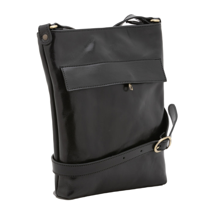 Borsa a tracolla  da uomo In Vera pelle Made in Italy 26x34x5 cm