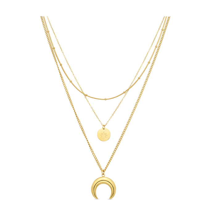 Collar Salsu acabado oro amarillo 18k