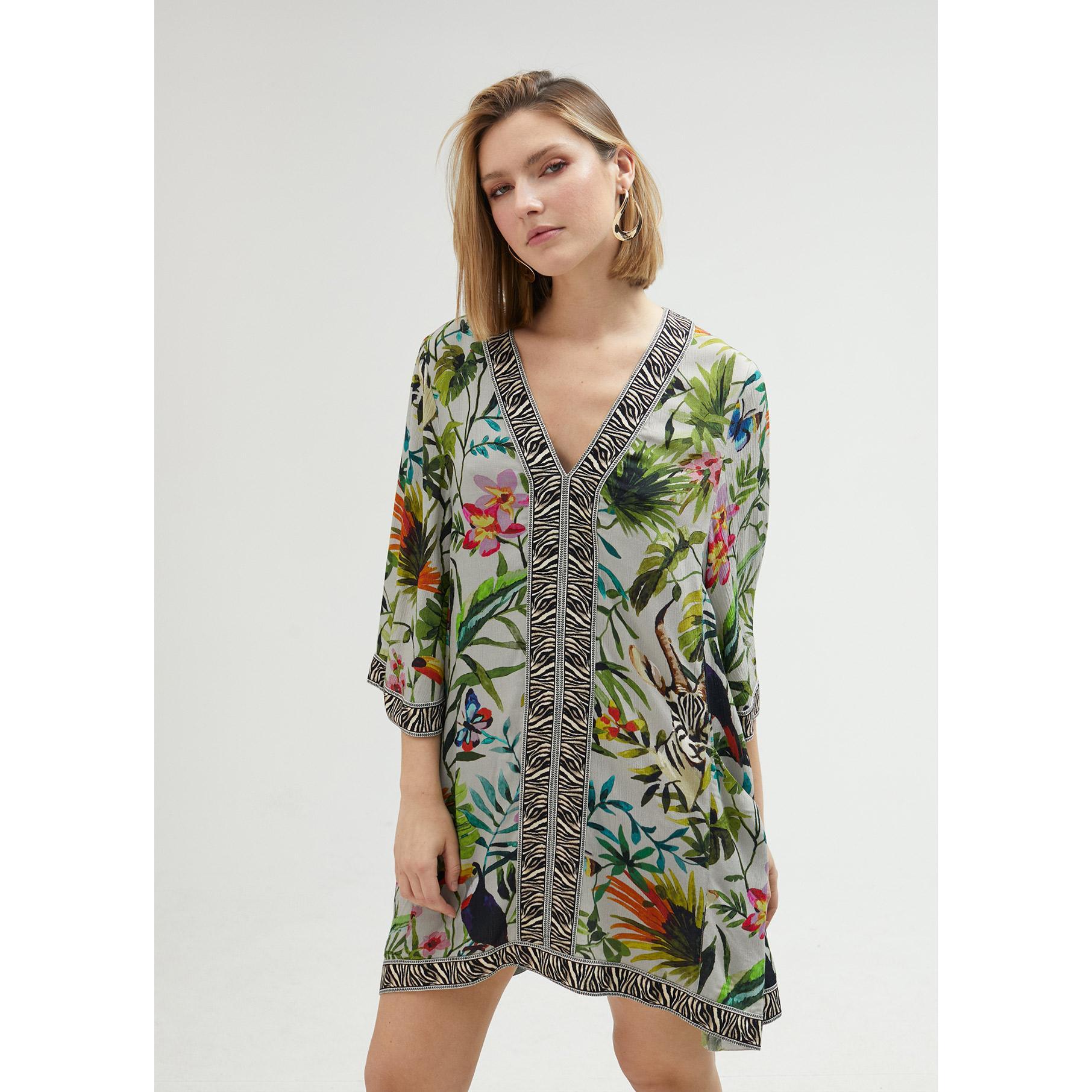 Kurta con stampa giungla