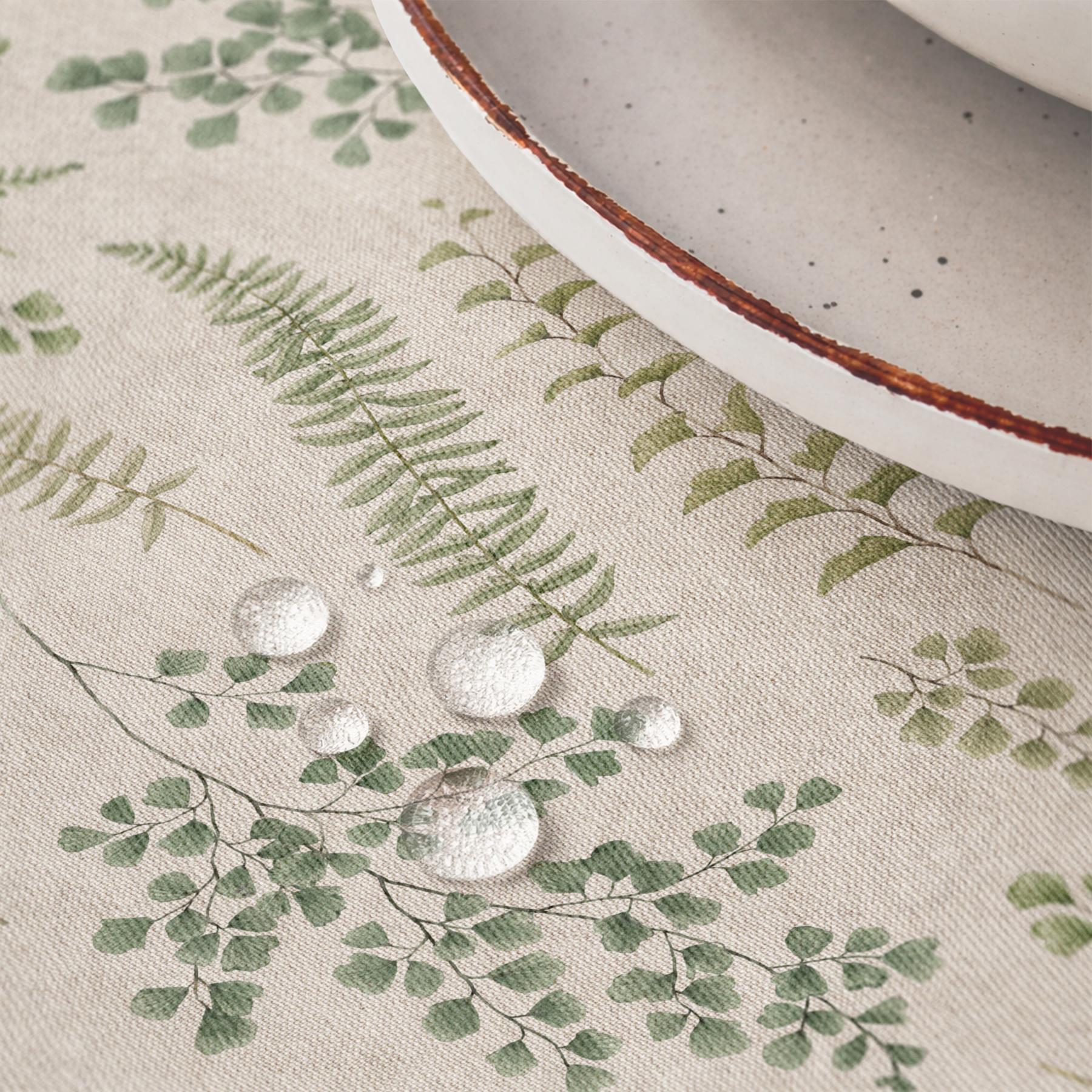 Mantel antimanchas DALIA PURPURA - 100% algodón