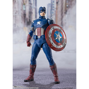 Avengers Assemble Figura Captain America Shf 15 cm Bandai