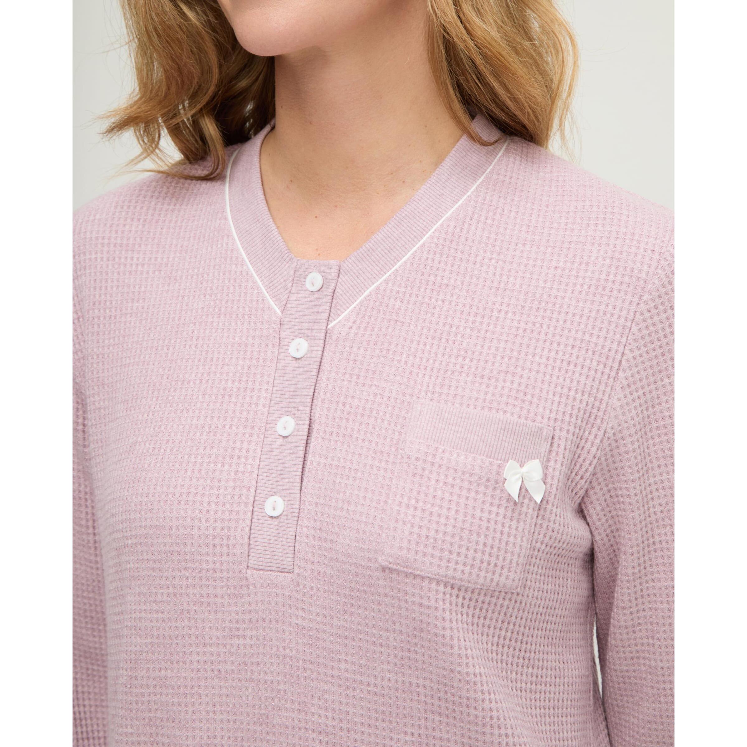 Camisón mujer de pico con botones