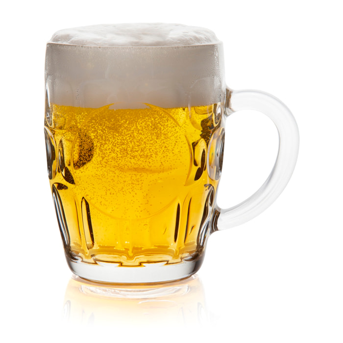 Set de 6 chopes à bière Excelsa – Praga, Verre Transparent 55 cl