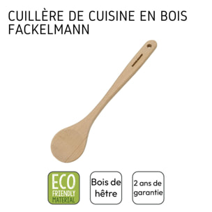 Ensemble de 2 Cuillères de cuisine en bois FSC Fackelmann Eco Friendly