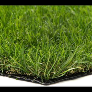 Prato Sintetico Manto Erboso Erba Finta Realistica Giardino 4 Sfumature di Colore Tappeto Erboso Sintetico Anti UV Atossico Drenante 30mm 1x10mt 10mq